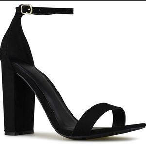 (1697) Wild Diva Women's High Chunky Block Heel Pump Dress Heeled Sandals Suede